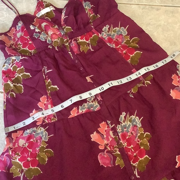 ๐ฅ American Eagle Outfitters purple gauze halter babydoll tiered dress Sz2 - Picture 11 of 16